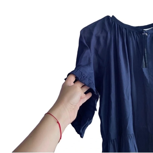 NAUDIC Navy MIDI Short Sleeves Dress Size 10 - Picture 3 of 14